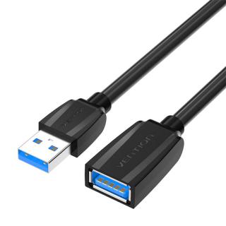 Predlžovací kábel USB 3.0, samec USB na samicu USB, Vention 3 m (čierny)