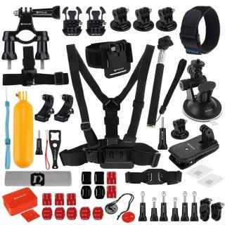 Puluz 53 v 1 Príslušenstvo Ultimate Combo Kits pre športové kamery PKT16