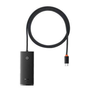 Rozbočovač radu Baseus Lite 4v1 USB-C na 4x USB 3.0 + USB-C, 1 m (čierny)