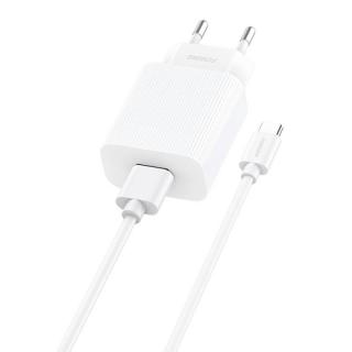 Rýchla nabíjačka Foneng 1x USB EU28 QC 3.0+ USB kábel typu C