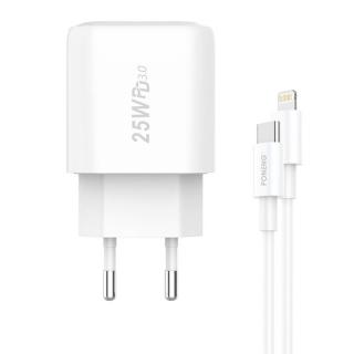 Rýchla nabíjačka Foneng 1x USB EU40 + kábel USB C na Lightning