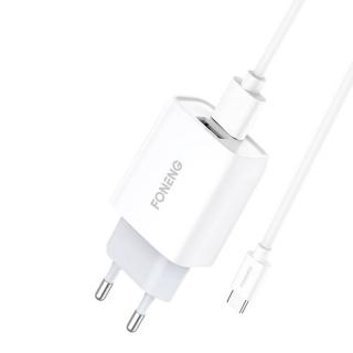 Rýchla nabíjačka Foneng 2x USB EU30 + kábel USB typu C