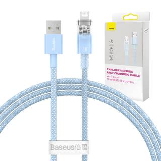 Rýchlonabíjací kábel Baseus Explorer USB na Lightning 2,4A 1M (modrý)