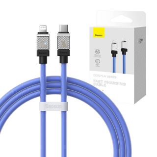 Rýchlonabíjací kábel Baseus USB-C na Coolplay Series 1m, 20W (fialový)