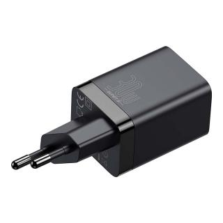 Rýchlonabíjačka Baseus Super Si Pro USB + USB-C 30 W (čierna)