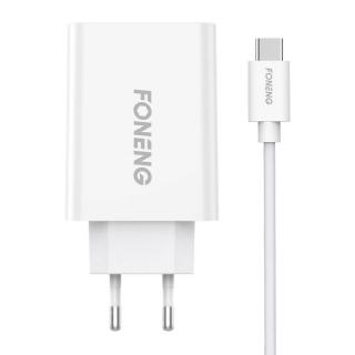 Rýchlonabíjačka Foneng 1x USB EU43+ kábel USB typu C