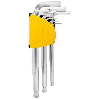 Sady dlhých šesťhranných kľúčov 1,5-10 mm Deli Tools EDL3088 (strieborná)