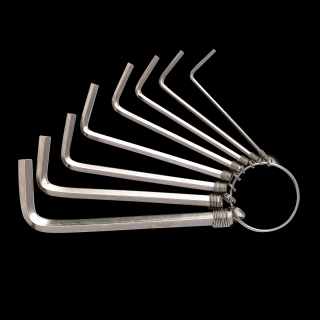 Sady šesťhranných kľúčov 1,5-6 mm Deli Tools EDL3080 (strieborná)