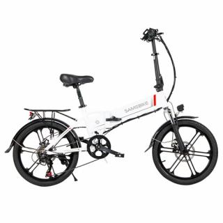 SAMEBIKE 20LVXD30-II Elektrický moped - biely  + Zámok na kolobežku zadarmo