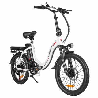 SAMEBIKE CY20 skladací elektrobicykel - biely  + Zámok na kolobežku zadarmo