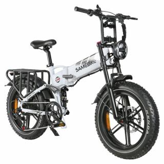 SAMEBIKE RS-A02 Elektrický terénny e-bike, 20*4.0, 48V 17Ah, 1200W, 45km/h, 120km, Shimano 7, Hydraulické brzdy - biele  + Zámok na kolobežku zadarmo