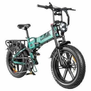 SAMEBIKE RS-A02 Elektrický terénny e-bike, 20*4.0, 48V 17Ah, 1200W, 45km/h, 120km, Shimano 7, zelený  + Zámok na kolobežku zadarmo