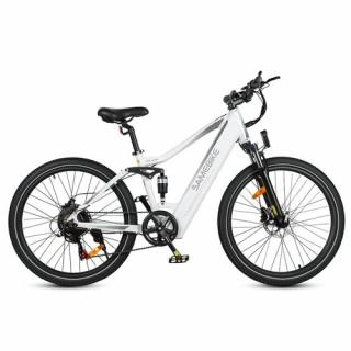 Samebike XD26-II Elektrický bicykel - biela  + Zámok na kolobežku zadarmo