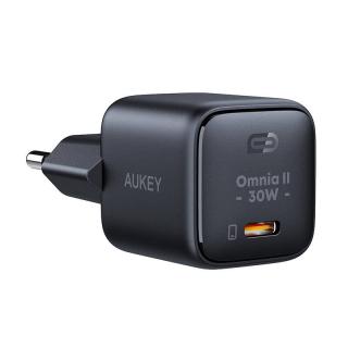 Sieťová nabíjačka Aukey PA-B1L, USB-C, 30 W (čierna)