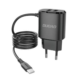 Sieťová nabíjačka Dudao A2Pro 2x USB s káblom USB-C (čierna)