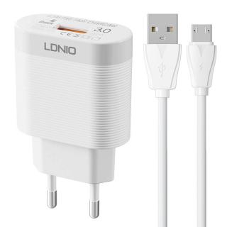 Sieťová nabíjačka LDNIO A303Q USB 18W + kábel MicroUSB