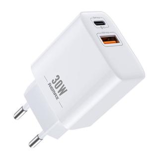 Sieťová nabíjačka Remax, RP-U82, USB, USB-C 30W (biela)