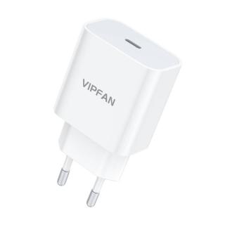 Sieťová nabíjačka Vipfan E04, USB-C, 20 W, QC 3.0 (biela)