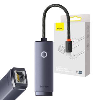 Sieťový adaptér USB-C na RJ45 zo série Baseus Lite (sivý)