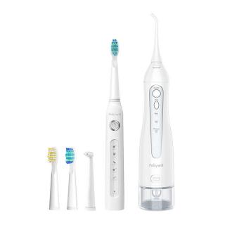 Sonická zubná kefka so súpravou koncoviek a zásobníkom na vodu FairyWill FW-507+FW-5020E (biela)
