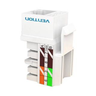 Spojka Keystone Jack Cat.5E UTP 180 stupňov IPBW0 White