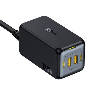 Stolová nabíjačka AOHI 120W AOC-C006 120W, 2x USB-C, 2x USB-A (čierna)