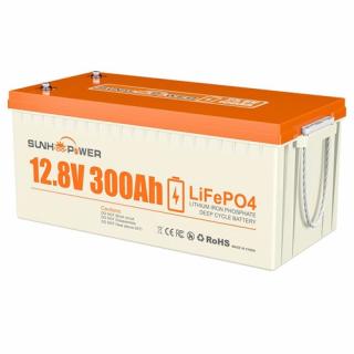 SUNHOOPOWER 12V 300Ah LiFePO4 batéria IP68