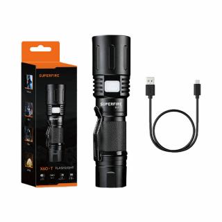 Svietidlo Supfire X60-T, USB, 1500lm, 3700mAh