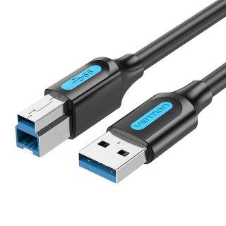 Tlačový kábel USB 3.0 A na B Vention COOBF 2A 1m čierny PVC
