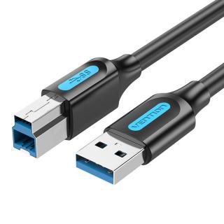 Tlačový kábel USB 3.0 A na USB-B Vention COOBD 2A 0,5 m čierny PVC