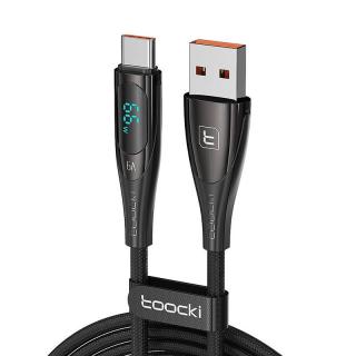 Toocki Nabíjací kábel USB A-C 1m 66W (čierny)