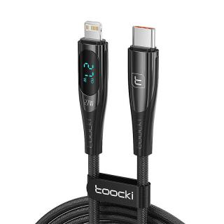 Toocki Nabíjací kábel USB C-L, 1 m, PD 27W (čierny)