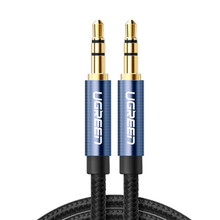 Ugreen audio kábel AUX priamy minijack 3,5 mm 1 m modrý (AV112)