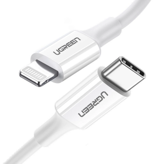 Ugreen kábel USB Type C - Lightning MFI 1m 3A 18W biely (10493)