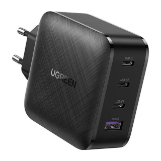 Ugreen PPS 65W USB rýchlonabíjačka / 3x USB Type C QC 3.0 Power Delivery SCP FCP AFC (Gallium Nitride) čierna (CD224 70774)