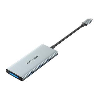USB-C na HDMI, 3x USB 3.0, SD, TF, PD Hub Vention TOPHB 0,15 m sivá