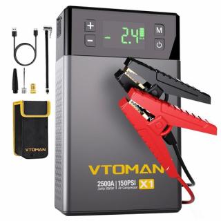 VTOMAN X1 Jump Starter s kompresorom a Power Bank