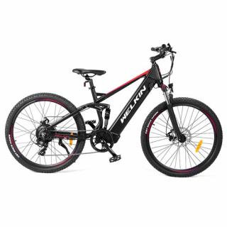 WELKIN WKES002 Elektrický Horský Bicykel - Čierna a Červená  + Zámok na kolobežku zadarmo