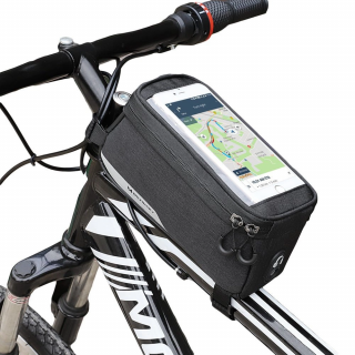 Wozinsky Kryt rámu tašky na bicykel pre telefón do 6,5 palca 1L čierny (WBB6BK)