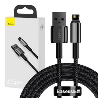 Zlatý kábel Baseus Tungsten USB na iP 2,4A 2 m (čierny)