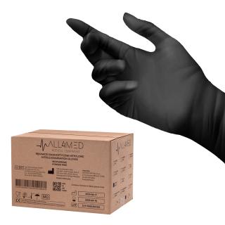 All4med jednorazové nitrilové rukavice čierne XL 10 x100ks