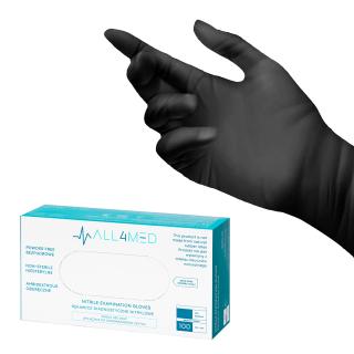 ALL4MED jednorazové rukavice - čierne vel. S 100 ks