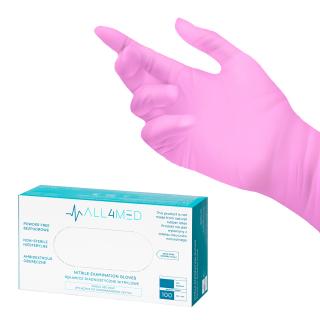 ALL4MED jednorazové rukavice - ružové veľ. L 100 ks