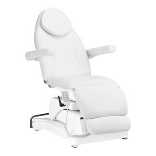 Elektrické kozmetické kreslo Sillon Basic 3 motory, otočné biele