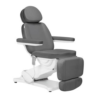 Elektrické kozmetické kreslo SILLON CLASSIC 4 motory s podstavcom sivá