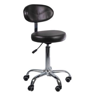 Kozmetická stolička s operadlom BD-9934 čierna