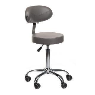 Kozmetická stolička s operadlom BD-9934 sivá