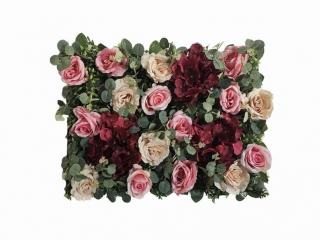 Umelý kvetinový panel Rose 5 40x60cm