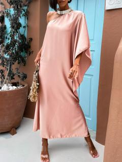 Baby ružové elegantné šaty HUDIESI cez rameno Veľkosť: ONESIZE