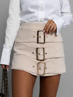 Béžová mini sukňa MANGOSLEEN Veľkosť: M/L